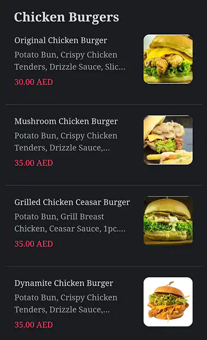 Drizzle Menu, Menu for Drizzle, Khalifa City, Abu Dhabi 