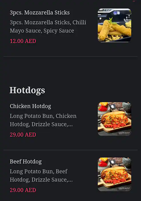 Drizzle Menu, Menu for Drizzle, Khalifa City, Abu Dhabi 