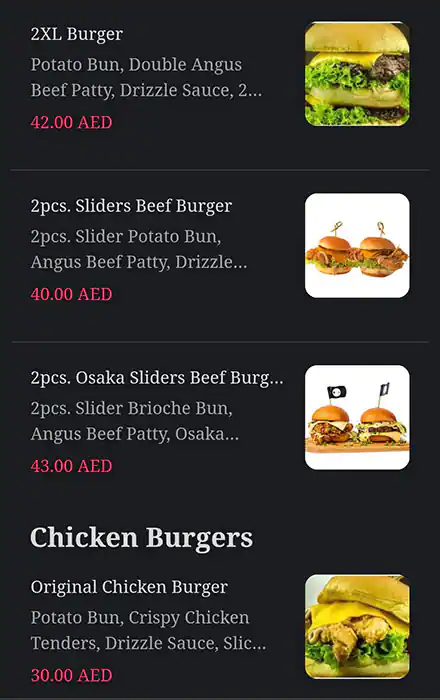 Drizzle Menu, Menu for Drizzle, Khalifa City, Abu Dhabi 