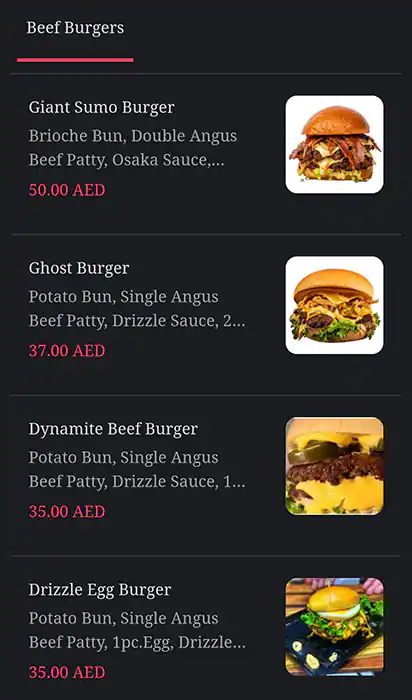 Drizzle Menu, Menu for Drizzle, Khalifa City, Abu Dhabi 