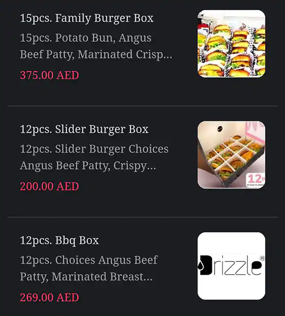 Drizzle Menu, Menu for Drizzle, Khalifa City, Abu Dhabi 