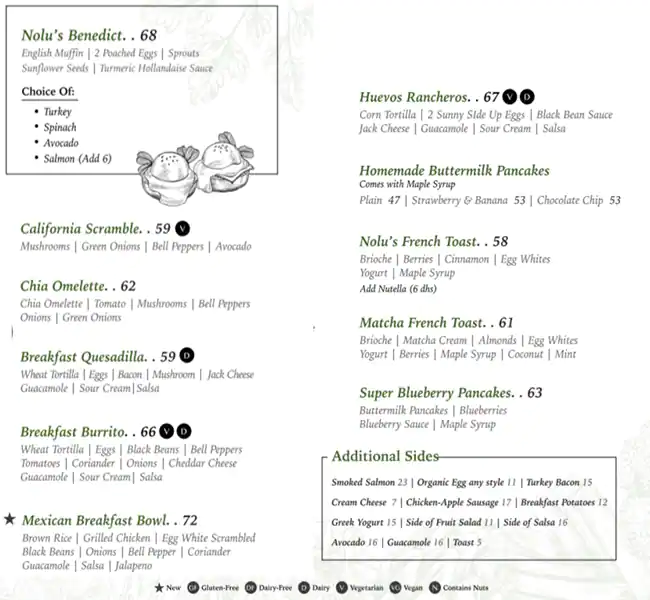 Nolu's Menu, Menu for Nolu's, Khalifa Park Area, Abu Dhabi 