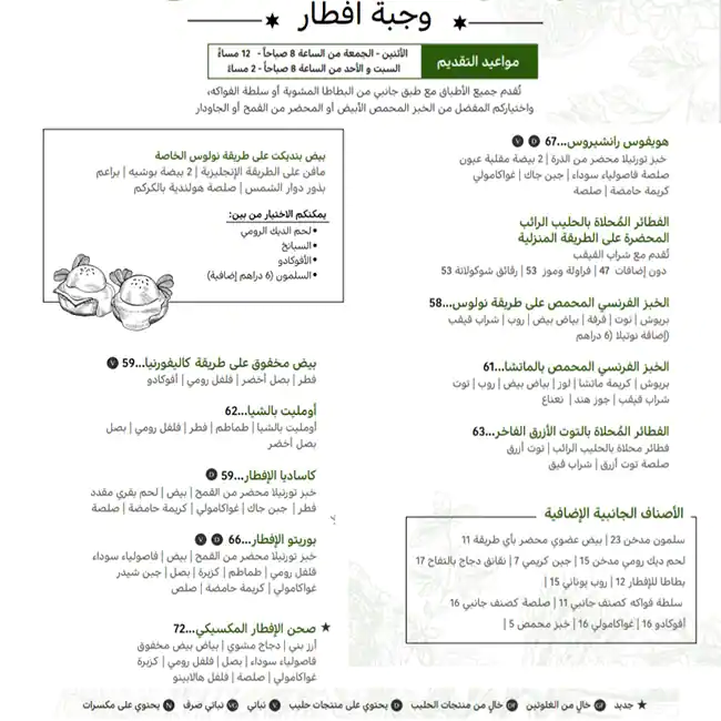 Nolu's Menu, Menu for Nolu's, Khalifa Park Area, Abu Dhabi 