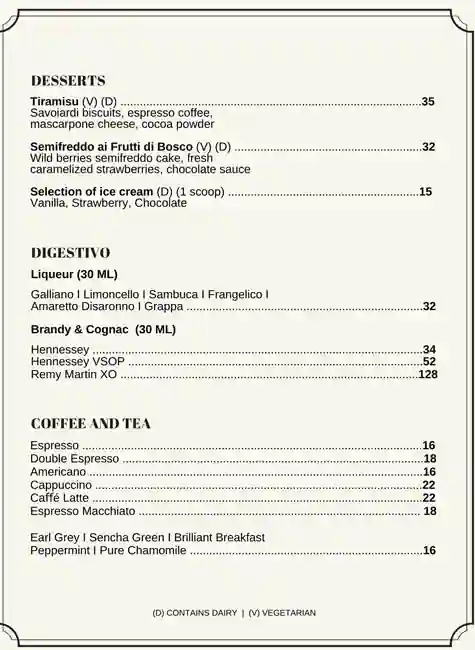 Filini Restaurant Menu, Menu for Filini Restaurant, Al Jurf, Ajman 