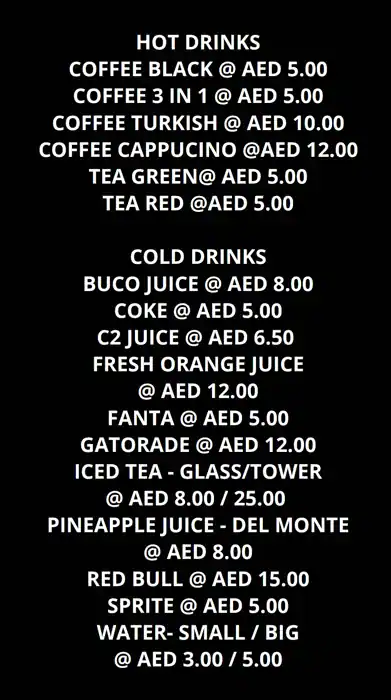 JUANCHO'S Menu, Menu for JUANCHO'S, Al Dhafrah, Abu Dhabi 