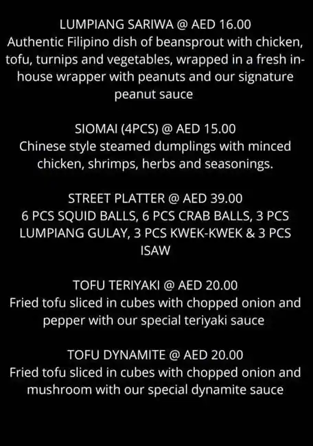 JUANCHO'S Menu, Menu for JUANCHO'S, Al Dhafrah, Abu Dhabi 