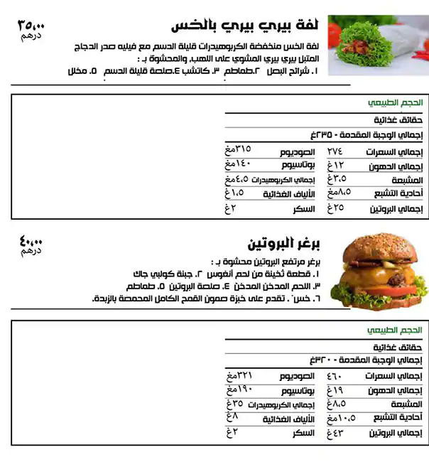 Tobasco's Menu, Menu for Tobasco's, Muroor, Abu Dhabi 