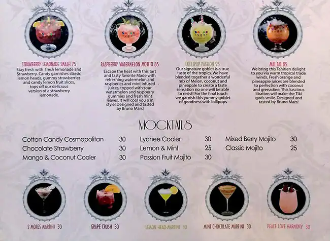 Sugar Factory Menu, Menu for Sugar Factory, Al Markaziya, Abu Dhabi 