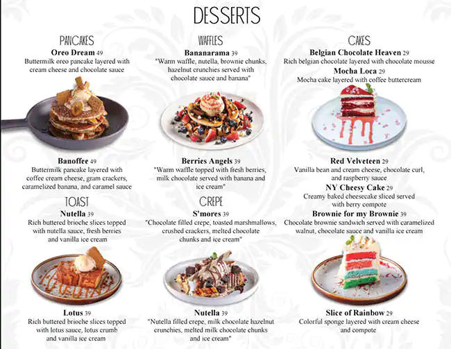 Sugar Factory Menu, Menu for Sugar Factory, Al Markaziya, Abu Dhabi 