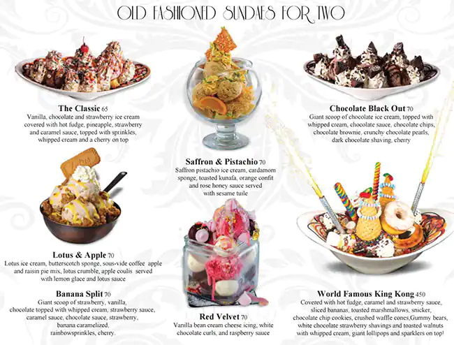 Sugar Factory Menu, Menu for Sugar Factory, Al Markaziya, Abu Dhabi 