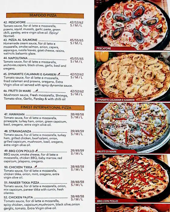 Deliziosa Pizzeria Restaurant Menu 