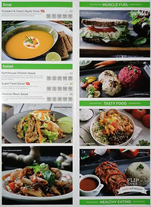 Muscle Fuel Healthy Eating Restaurant Menu 