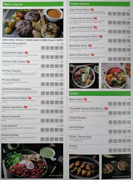 Muscle Fuel Healthy Eating Restaurant Menu 