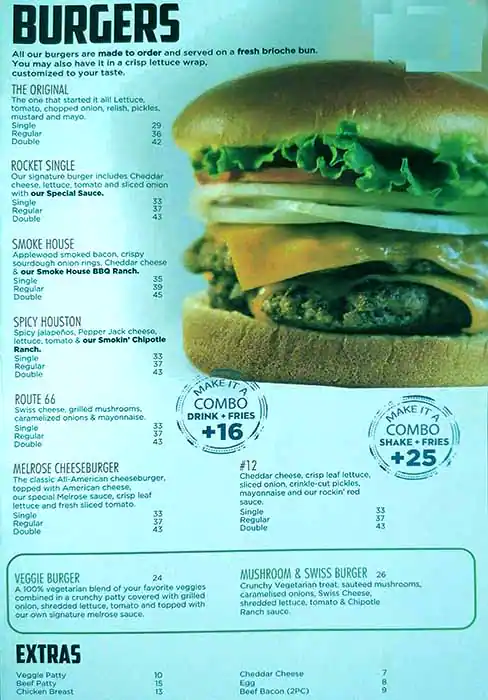 Johnny Rockets Menu, Menu for Johnny Rockets, Mussafah Sanaiya, Abu Dhabi 