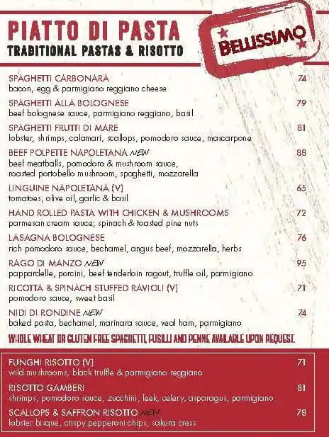 Dino's Bistro Italiano Menu, Menu for Dino's Bistro Italiano, Embassies District, Abu Dhabi 