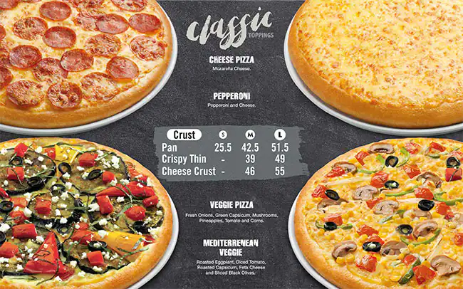 The Pizza Company Menu, Menu for The Pizza Company, Al Khalidiya, Abu Dhabi 