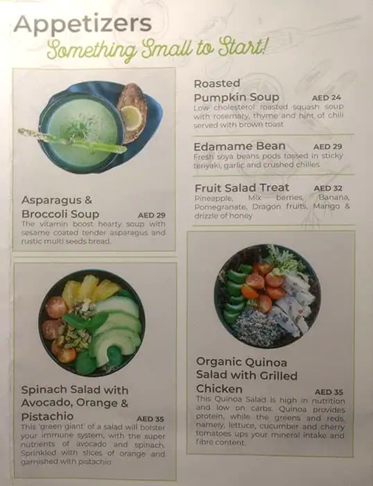 Green For Life Menu, Menu for Green For Life, Al Mushrif, Abu Dhabi 