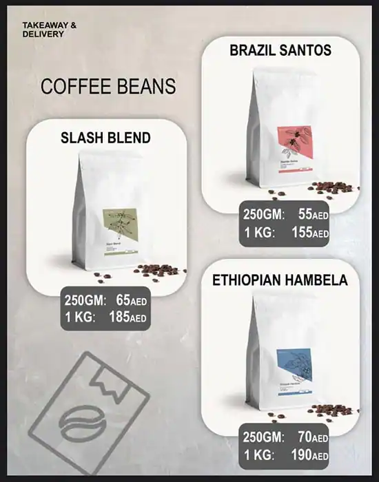 Slash Coffee Menu, Menu for Slash Coffee, Al Shahama, Abu Dhabi 