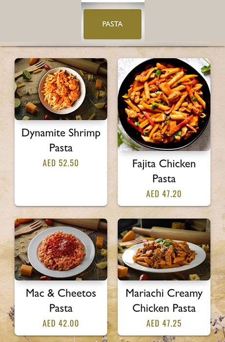 Pastacito Menu, Menu for Pastacito, Khalifa City, Abu Dhabi 