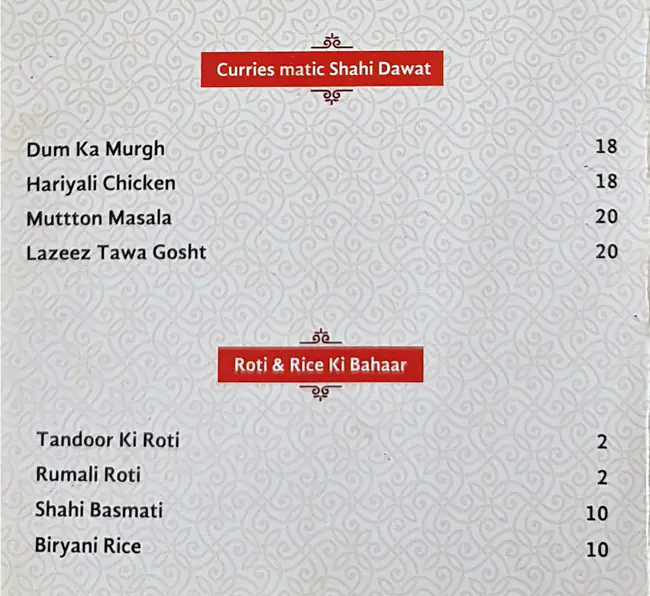 Deccan Delight Menu, Menu for Deccan Delight, Al Rashidiya 2, Ajman 