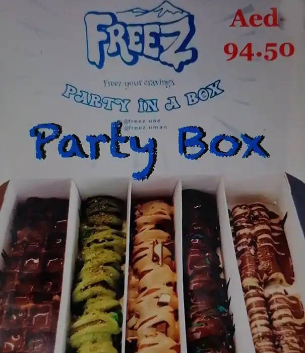 Freez Menu, Menu for Freez, Muroor, Abu Dhabi 