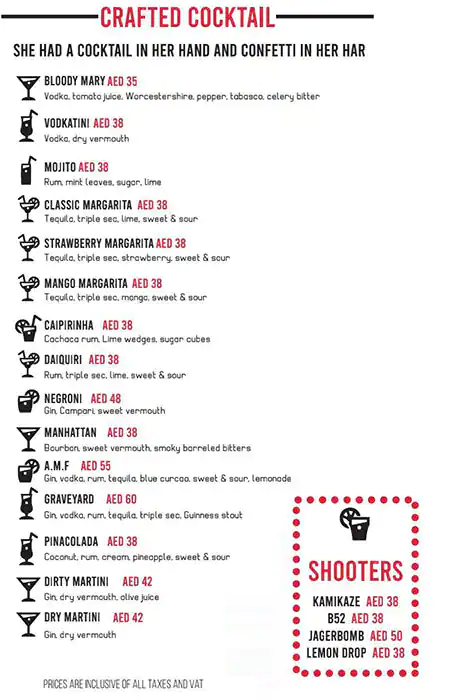 Stock Burger Co. Menu, Menu for Stock Burger Co., Embassies District, Abu Dhabi 