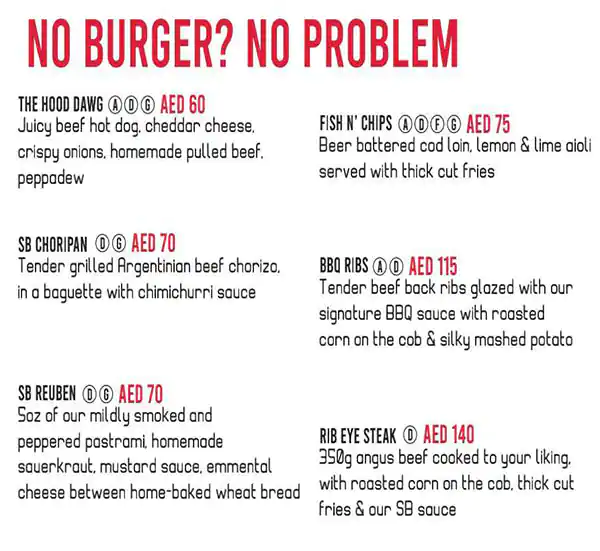 Stock Burger Co. Menu, Menu for Stock Burger Co., Embassies District, Abu Dhabi 