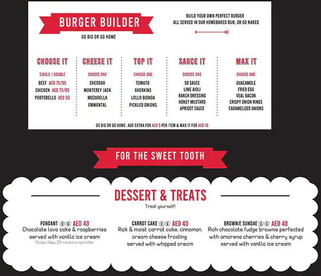 Stock Burger Co. Menu, Menu for Stock Burger Co., Embassies District, Abu Dhabi 