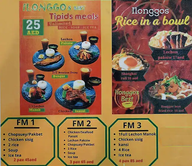 Ilonggos Best Cafeteria Menu, Menu for Ilonggos Best Cafeteria, Al Dhafrah, Abu Dhabi 