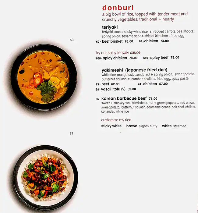 Wagamama Menu, Menu for Wagamama, Tourist Club Area (Al Zahiyah), Abu Dhabi 