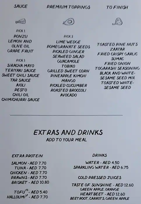 Super Poke Menu, Menu for Super Poke, Al Reem Island, Abu Dhabi 