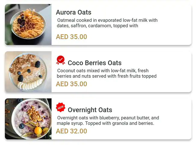 ZEROFAT Menu, Menu for ZEROFAT, Embassies District, Abu Dhabi 