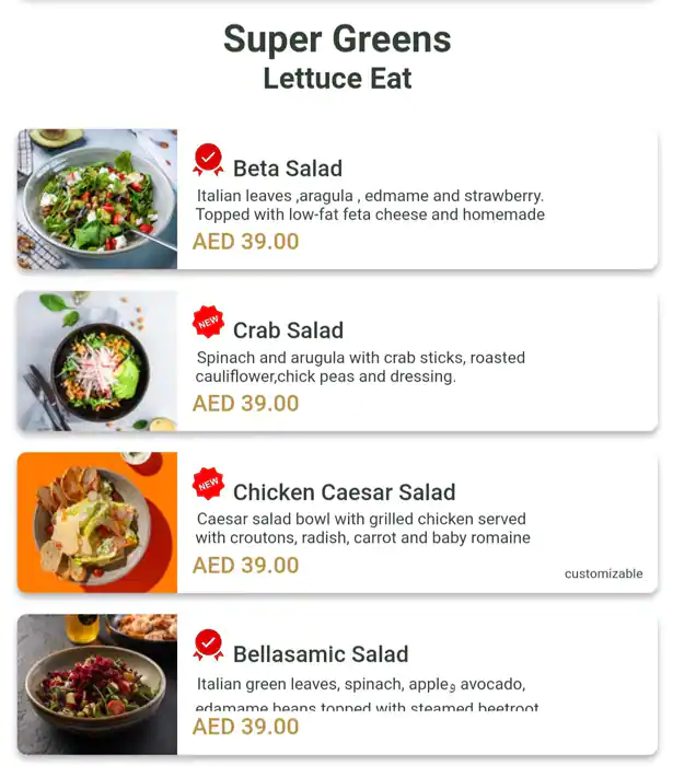 ZEROFAT Menu, Menu for ZEROFAT, Embassies District, Abu Dhabi 