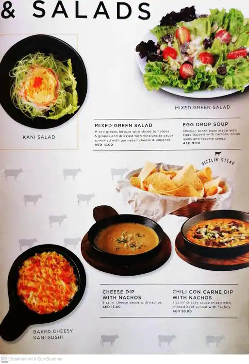 Teriyaki Boy & Sizzlin' Steak Menu 