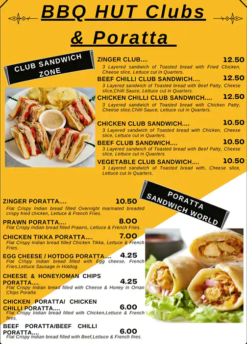 BBQ Hut Menu, Menu for BBQ Hut, Al Wahda, Abu Dhabi 