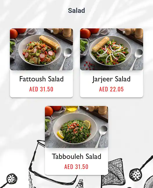 OSHA Gourmet Menu, Menu for OSHA Gourmet, Khalifa City, Abu Dhabi 