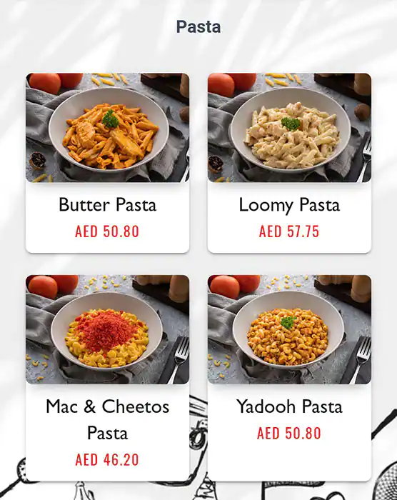 OSHA Gourmet Menu, Menu for OSHA Gourmet, Khalifa City, Abu Dhabi 