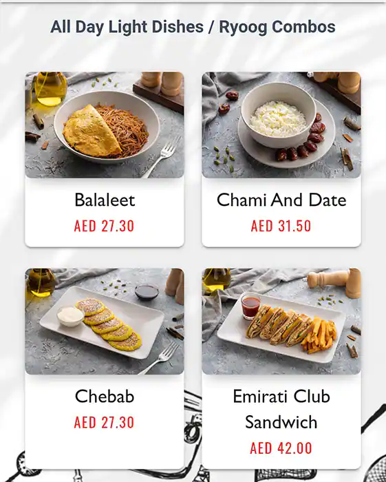 OSHA Gourmet Menu, Menu for OSHA Gourmet, Khalifa City, Abu Dhabi 