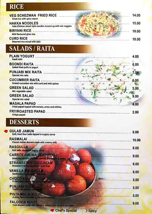 Taste Of Punjab Menu, Menu for Taste Of Punjab, Mussafah Shabiya, Abu Dhabi 