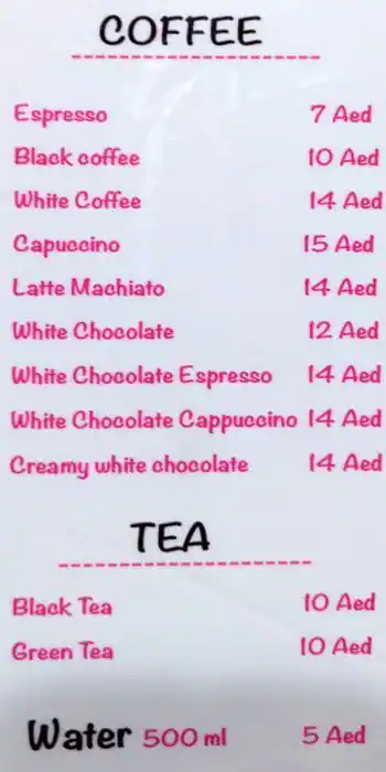 Smallcakes A Cupcakery Menu, Menu for Smallcakes A Cupcakery, Al Jurf, Ajman 