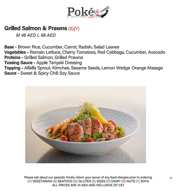 Poke San Menu, Menu for Poke San, Al Khubeirah, Abu Dhabi 