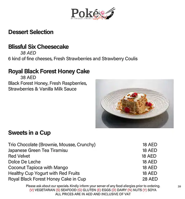 Poke San Menu, Menu for Poke San, Al Khubeirah, Abu Dhabi 