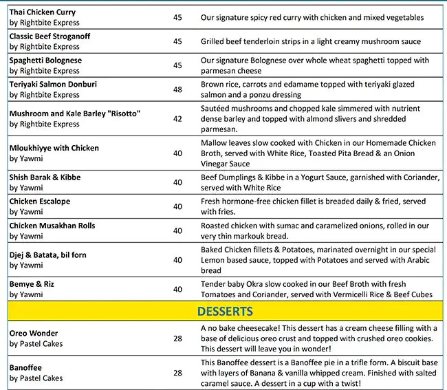 Mix 'N' Match Menu, Menu for Mix 'N' Match, Al Mushrif, Abu Dhabi 