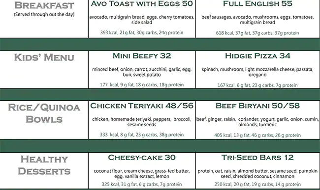 Sweet Greens Menu, Menu for Sweet Greens, Al Madina Al Riyadiya, Abu Dhabi 