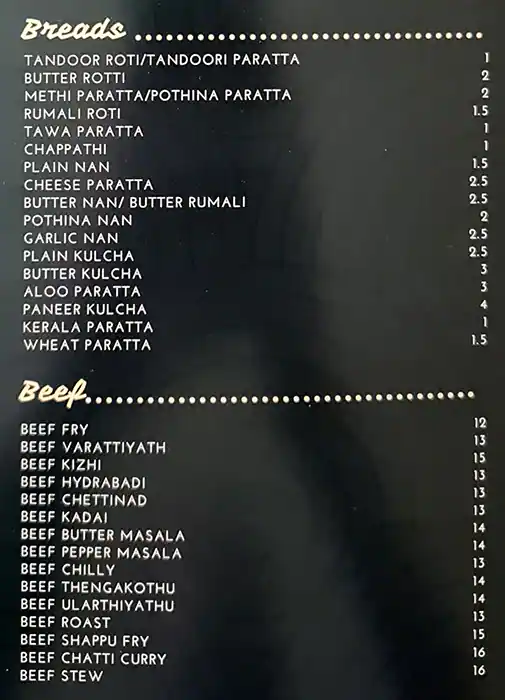 Bombay Durbar Menu, Menu for Bombay Durbar, Al Nakhil, Ajman 