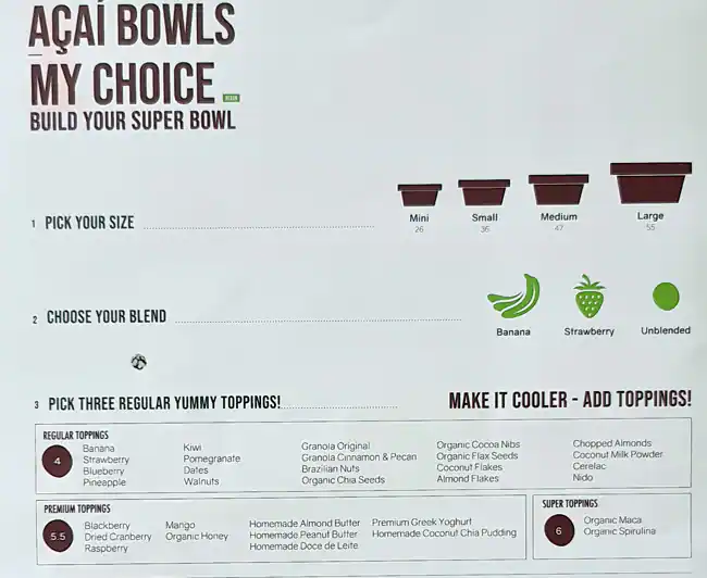 The Acai Spot Menu, Menu for The Acai Spot, University City, Sharjah 