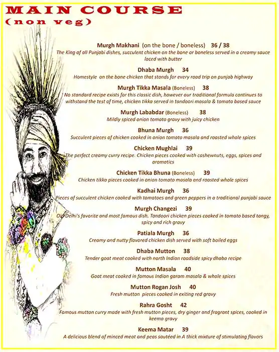 Punjab Highway Restaurant Menu 