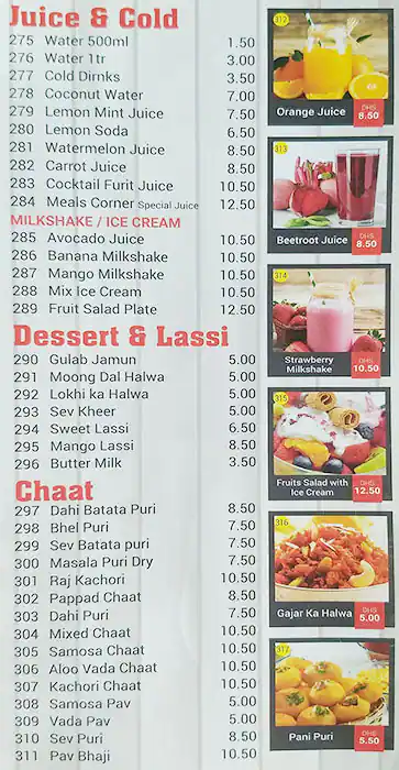 Meals Corner Restaurant Menu, Menu for Meals Corner Restaurant, Muwailih Commercial, Sharjah 