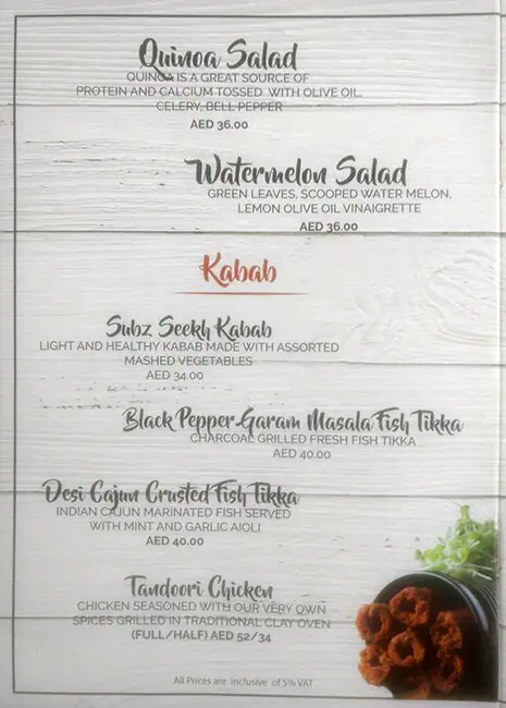 Kababs & Kurries Menu, Menu for Kababs & Kurries, Al Maryah Island, Abu Dhabi 