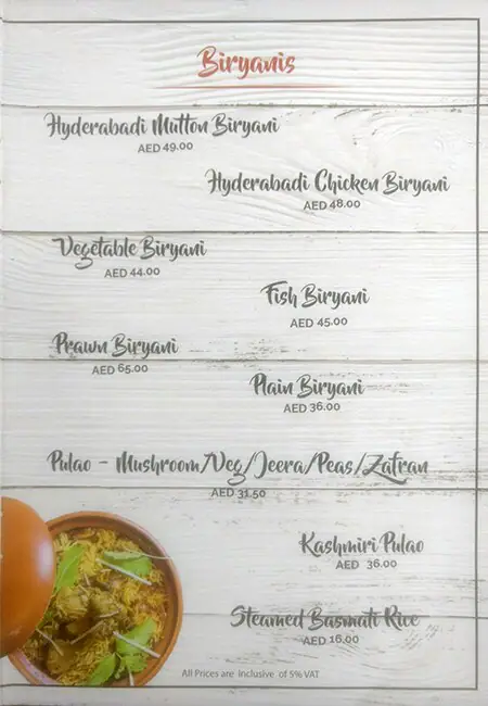 Kababs & Kurries Menu, Menu for Kababs & Kurries, Al Maryah Island, Abu Dhabi 